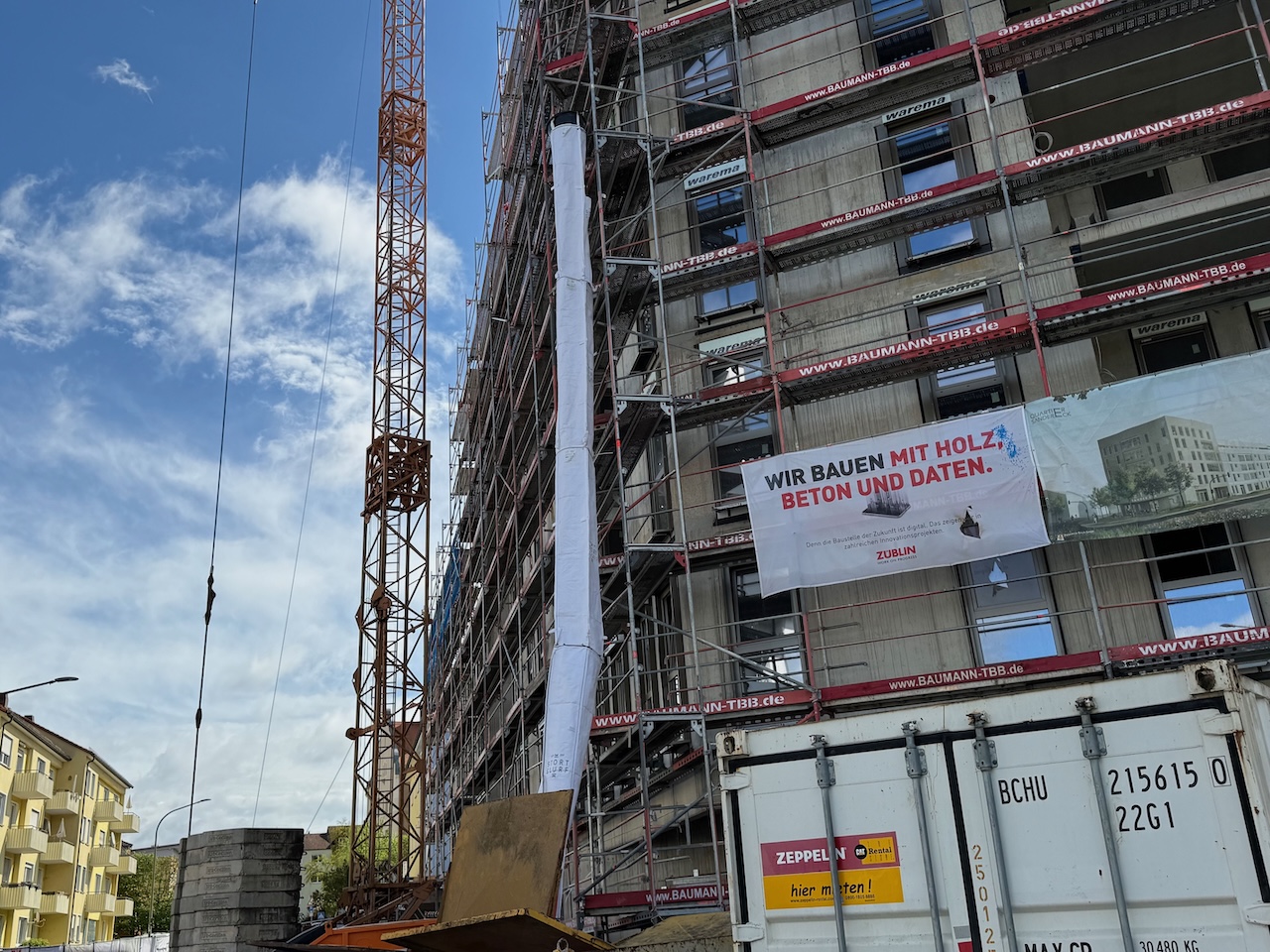 Stortslurf u upotrebi na gradilištu